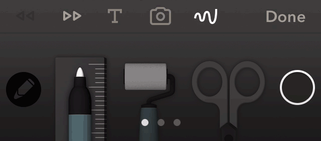 switching tools in Paper by 53 for the iPhone
