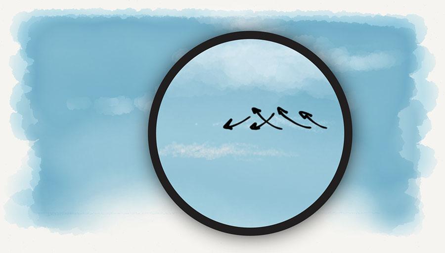 screenshot of streaky cloud pattern