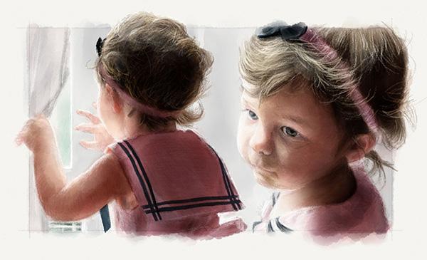 Everly and Chloe iPad Paper drawing