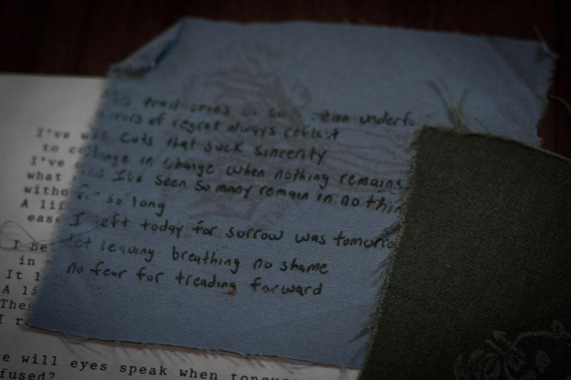 Agna Moraine's Autobiography song lyrics on fabric