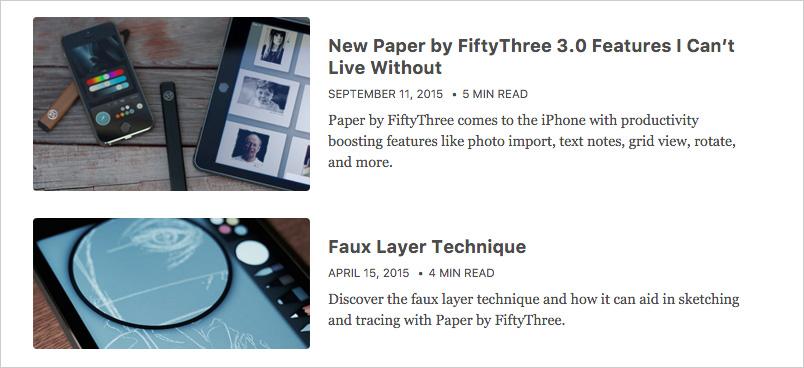 Archive listing with teaser image, headline, published date, estimated reading time, and excerpt