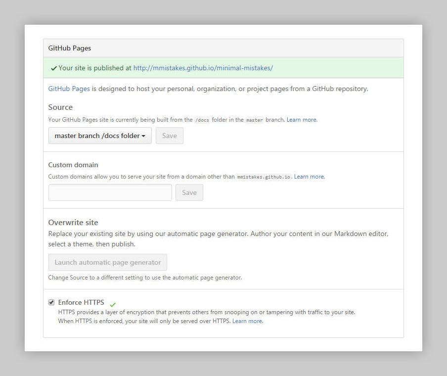 GitHub Pages Sources