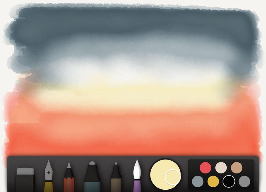 screenshot sunset yellow cream wash