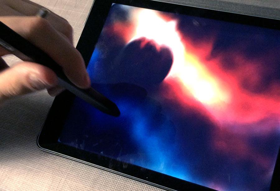 tapping Pencil to create dots that look like stars