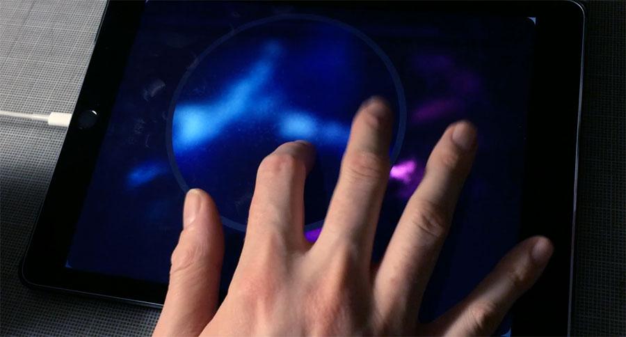 using a fingertip to create stars