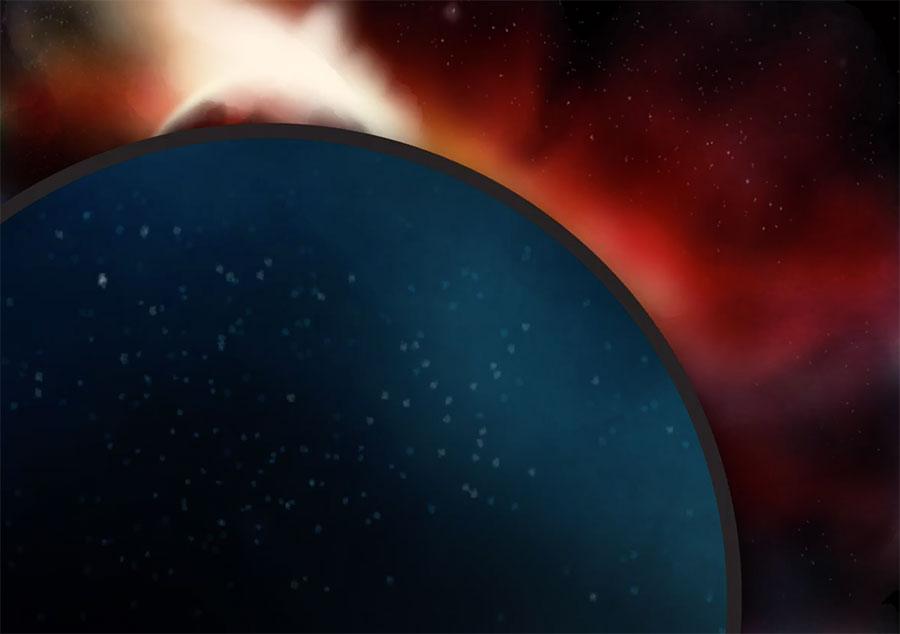 detail screenshot of blue stars drawn with Pencil