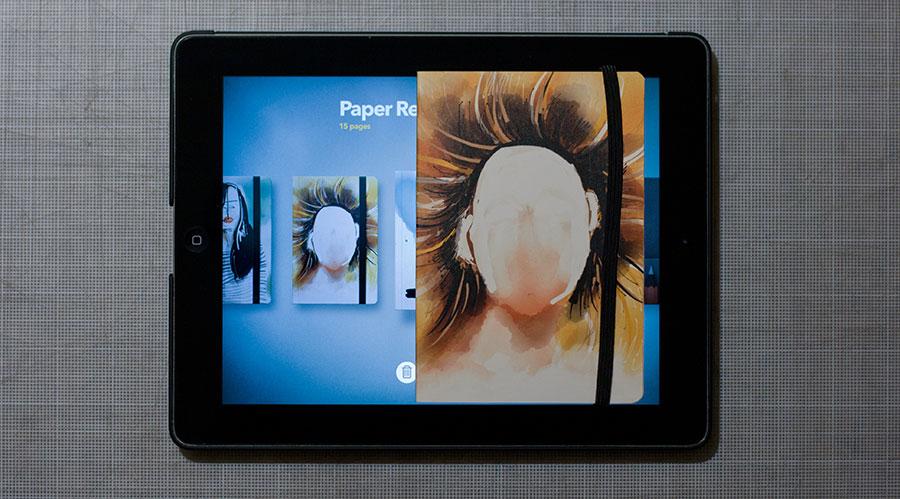 Comparing an iPad Paper app digital journal to a Paper Book