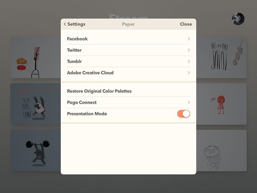 Enable Presentation Mode under Settings