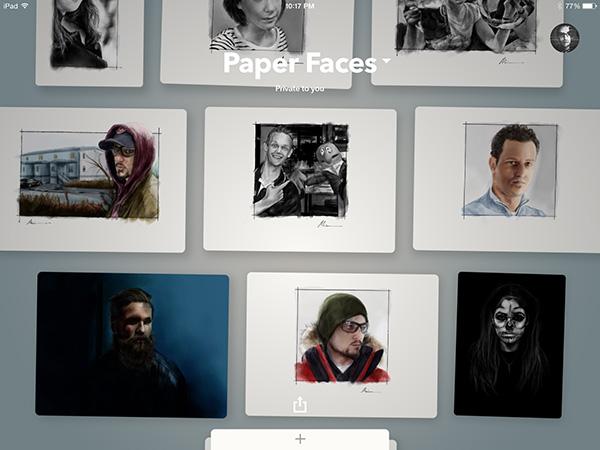 How rotated images appear in Paper's spaces