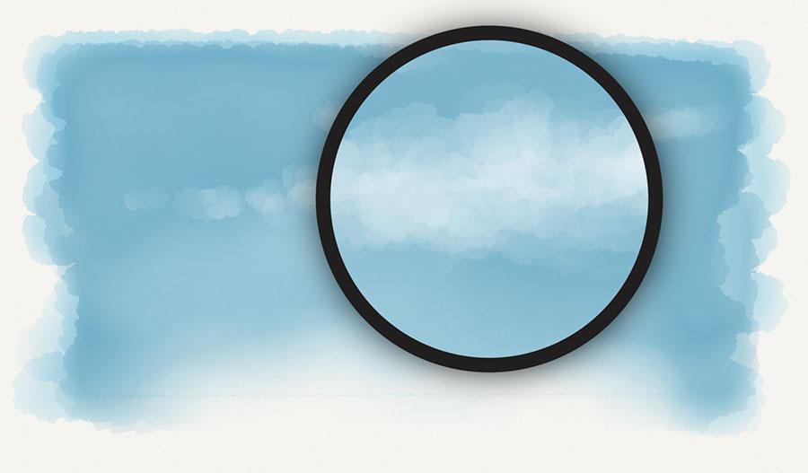 screenshot of fluffed clouds