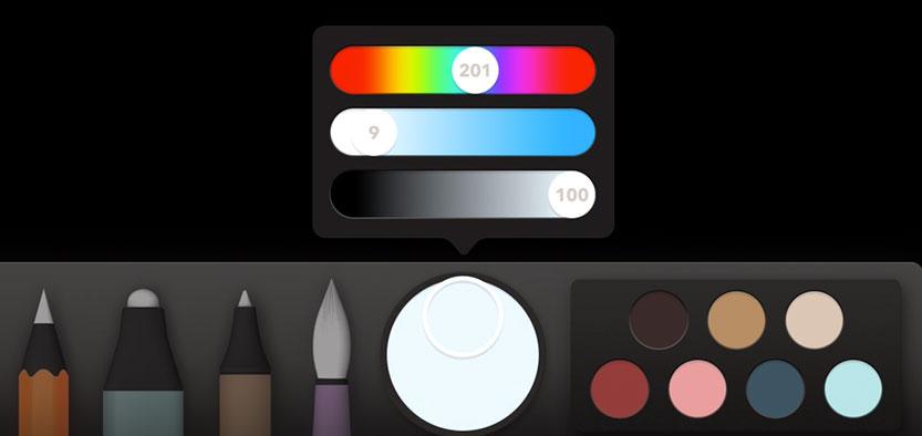 Creating a mix of bright blue to lighten the black background