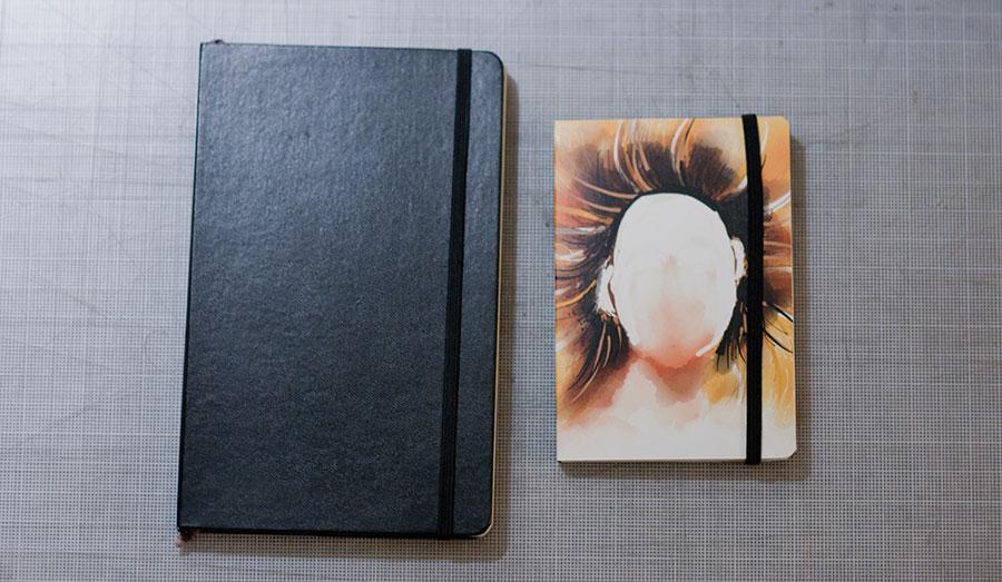 Comparing a classic Moleskine Notebook to a Paper Book