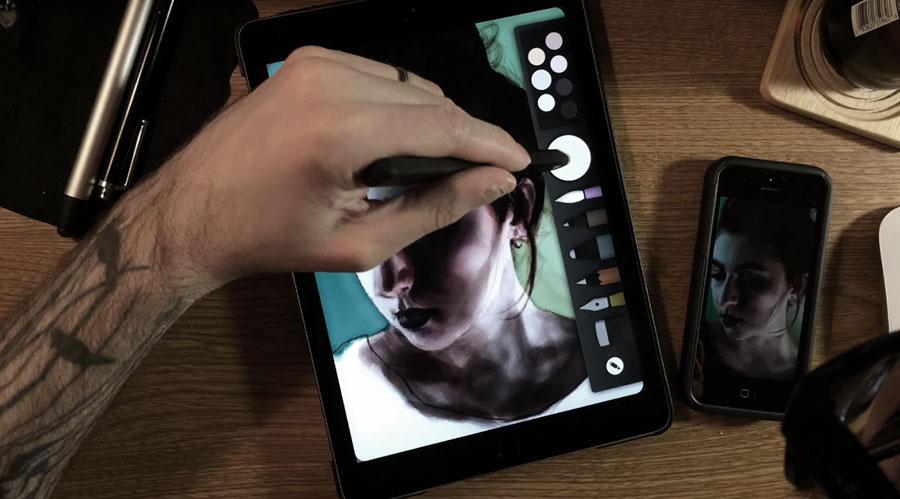 drawing with Pencil stylus on iPad