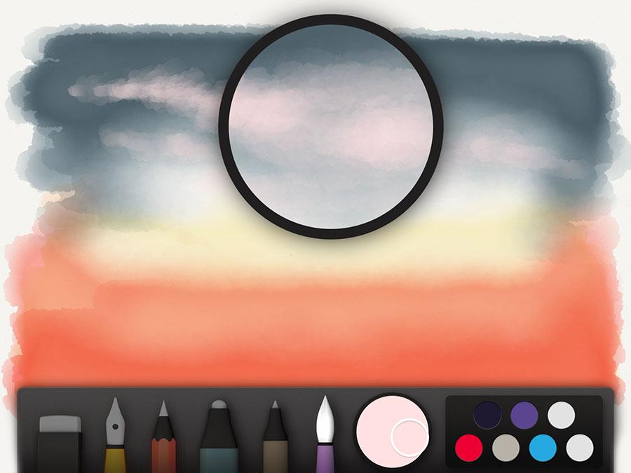 screenshot of pink fluffed clouds