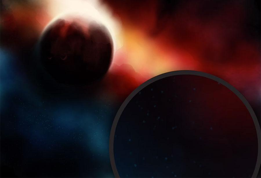 screenshot of blue stars drawn with Pencil