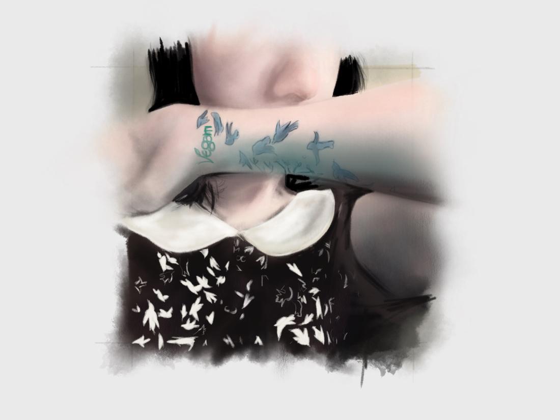 Wendy's portrait painted in Procreate with a Pogo Connect stylus