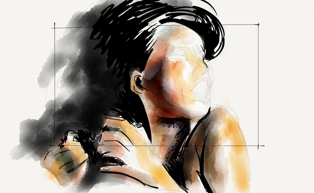 Screenshot of an in progress Paper for iOS drawing