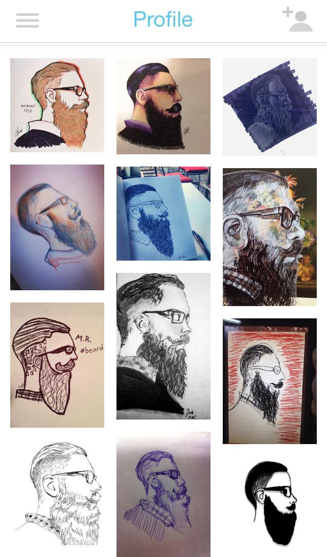 Profile page on Sktchy