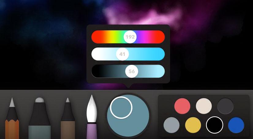 Mixing a medium-dark blue color to paint stars with