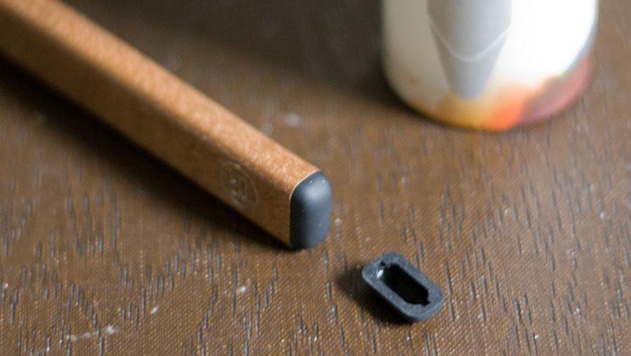 detail of Pencil's eraser and replacement