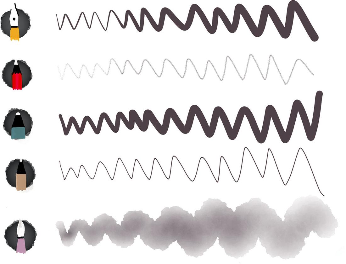 Lines drawn with a Pogo Connect