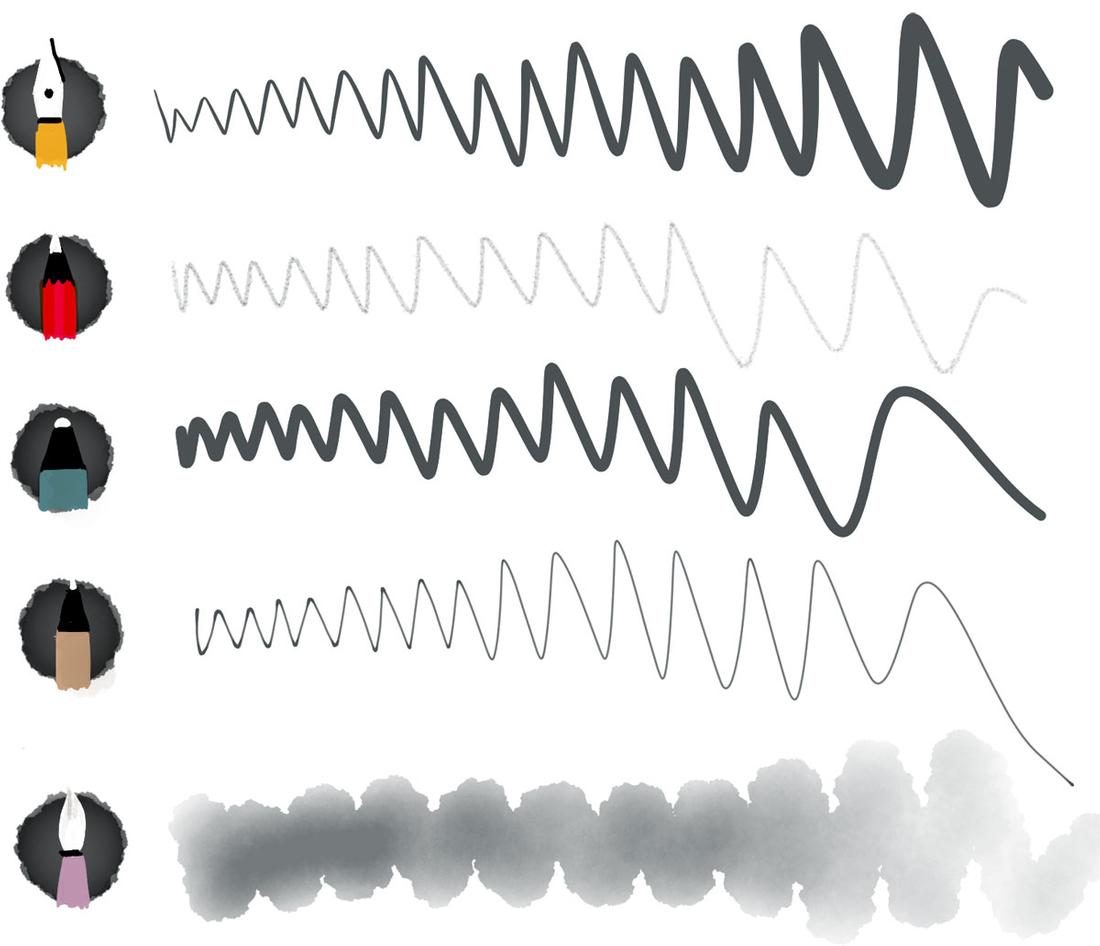 Lines drawn with my finger