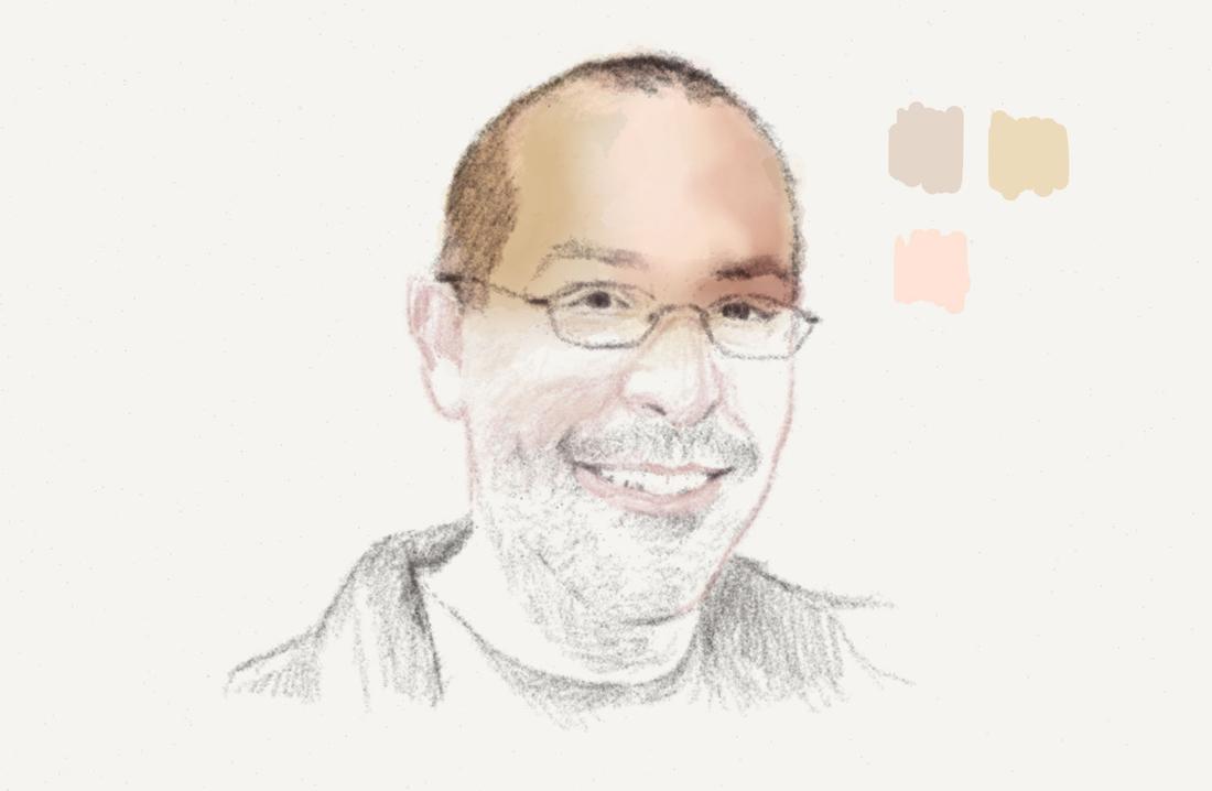 Colors used to paint a forehead