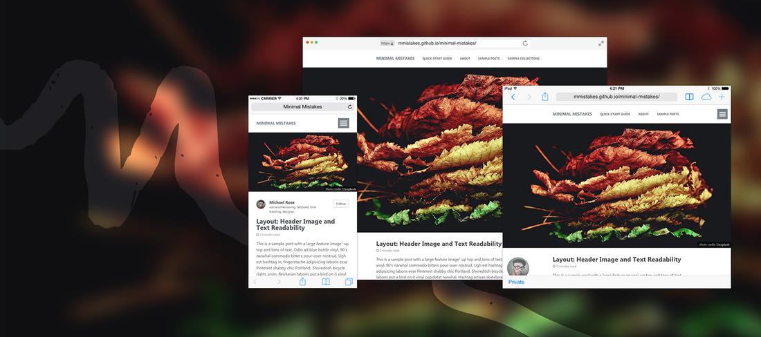 Minimal Mistakes Jekyll theme screenshot