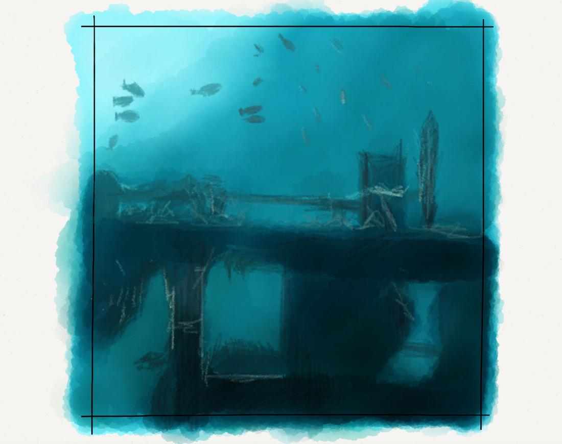 scuba diver background step 3