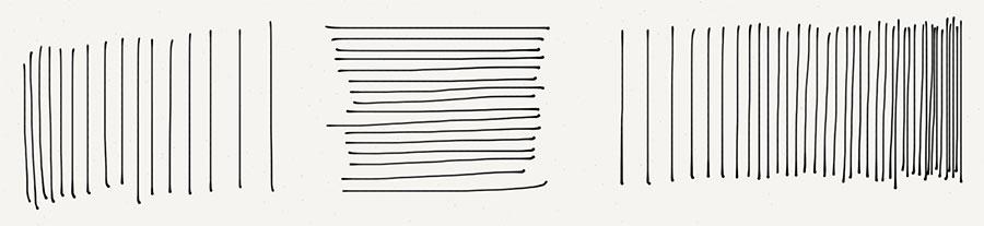Parallel hatching examples